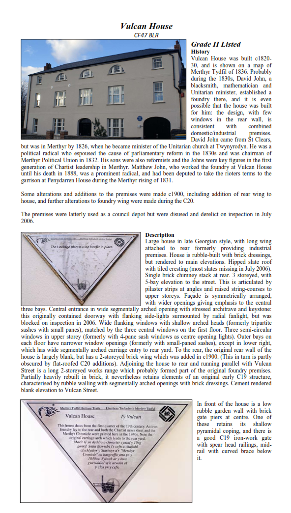 Heritage Plaques People Merthyr Tydfil Heritage Trust